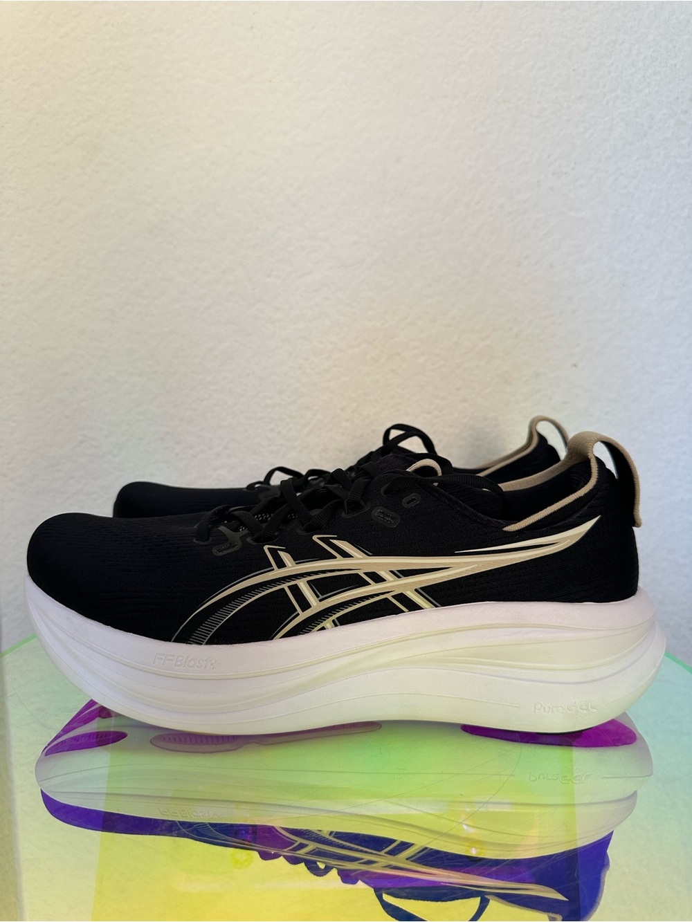 ASICS Gel Nimbus 28 Men's Size 12 Black/Gold Running Shoes NWT NWOB
